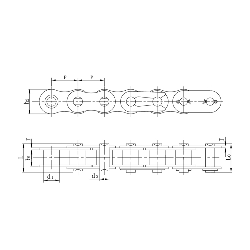Lanțuri cu role tip serie pentru sarcini grele