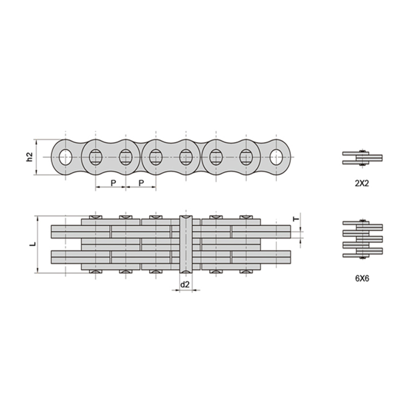 (Seria LL) Lanțuri de frunze de înaltă stabilitate întreținere redusă
