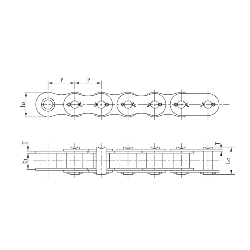 Lanțuri cu role de tip zăvoare de serie pentru sarcini grele